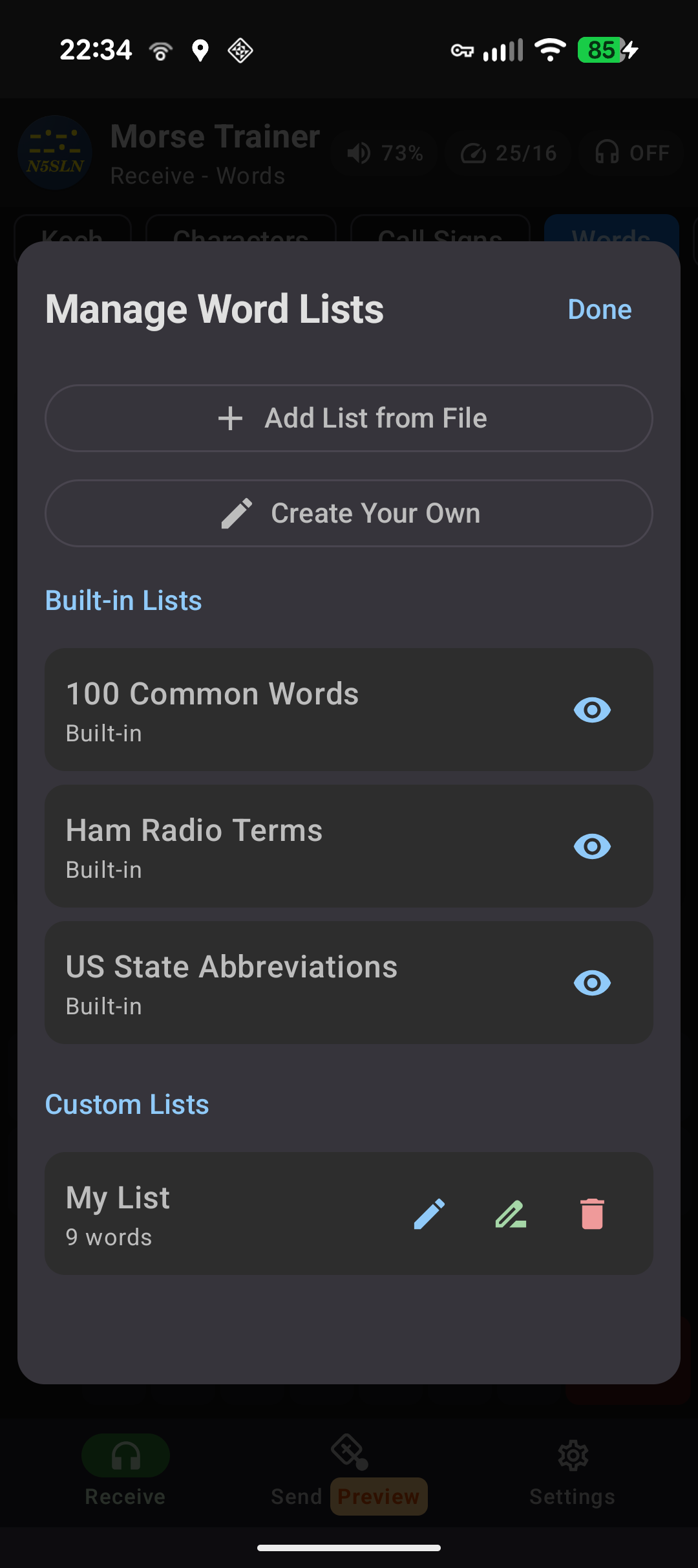 Custom Wordlists screenshot