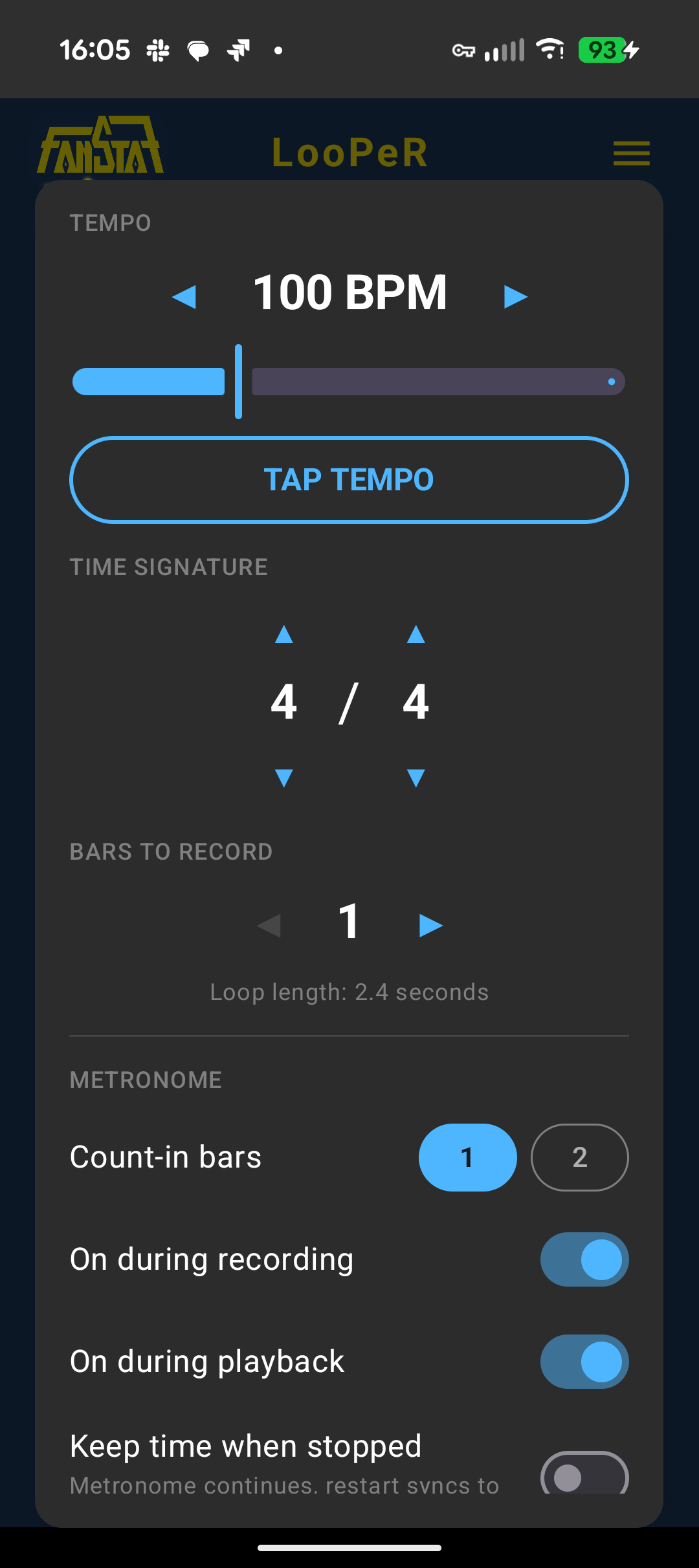 Free mode vs. Structured mode screenshot
